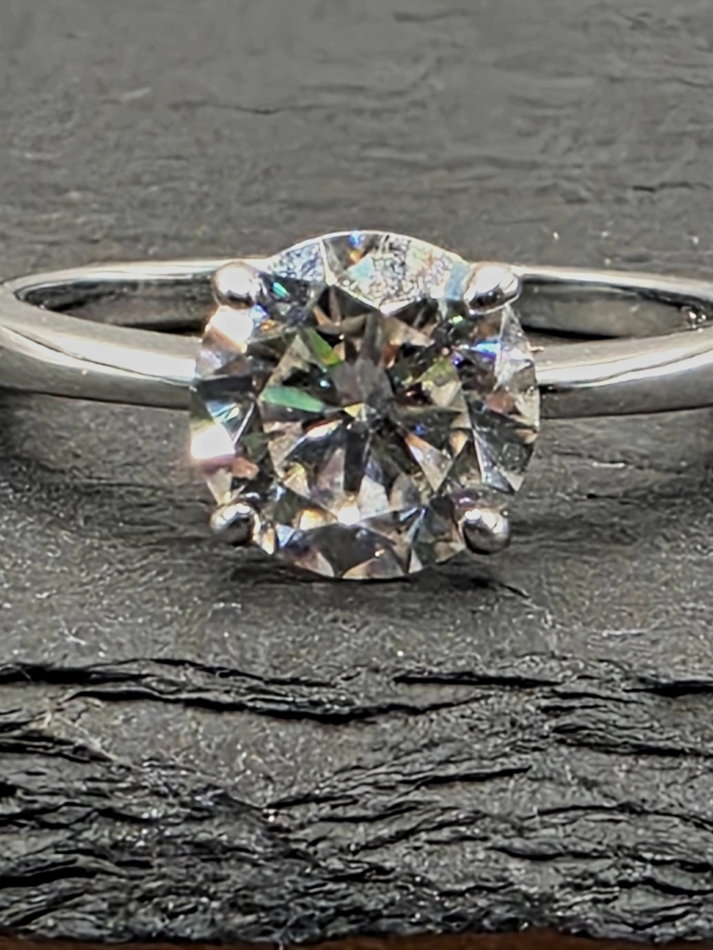 2ct Moissanite Classic Solitaire Round Size 8